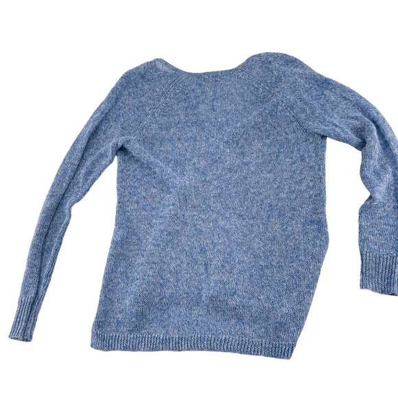Womens By Etcetera Blue Linen Sweater With‎ V-Neck Size Small  Pullover - Picture 5 of 5